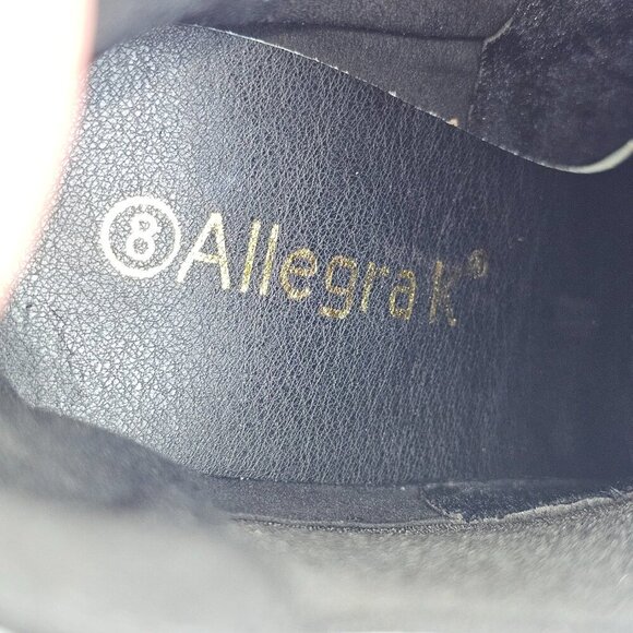 NWOB Women's Allegra K Platform Chain‎ Chunky High Heel Boots Black Size 8 - Picture 6 of 6